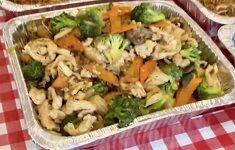 V-Pollo con Vegetales en Salsa de Ostras